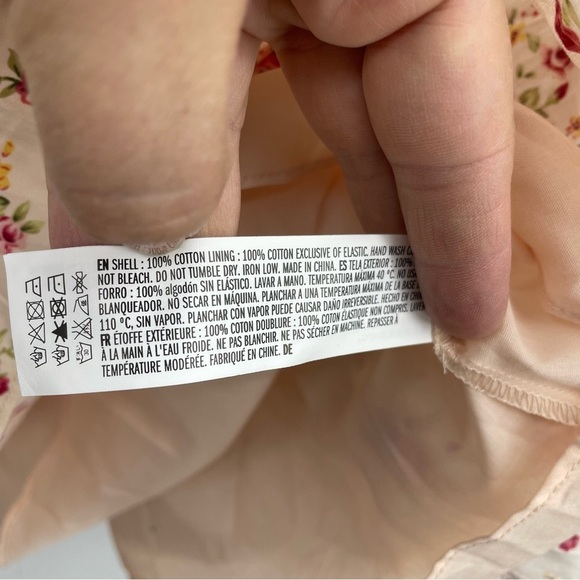 Tuckernuck Hyacinth House Cream Floral Ruffle Sleeve Addison Blouse - M - Picture 4 of 9